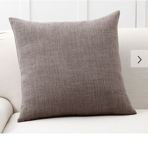 Belgian Linen Pillow Cover | Mocha 24" Square + Pillow